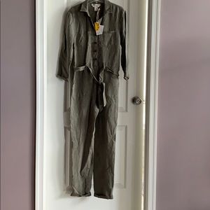 Vintage Look Linen Coveralls